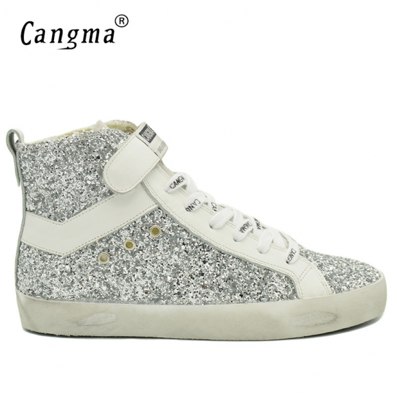 Customize CANGMA Brand Retro Genuine Leather Men Sneakers CMH09