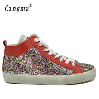 Customize CANGMA Brand Retro Genuine Leather Men Sneakers CMM007